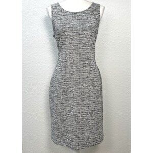 HAIL3Y:23 Womens LARGE Morton Black/White Tweed Knit Sleeveless Shift DRESS NWT
